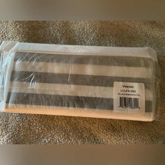 Kut from the Kloth Black and White Striped Wallet - Picture 2 of 2